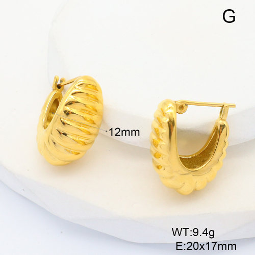 6E2007082bbpo-G034  316 SS 18K PVD,Handmade Polished  Stainless Steel Earrings  nostock