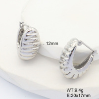 6E2007083bbno-G034  316 SS,Handmade Polished  Stainless Steel Earrings  nostock