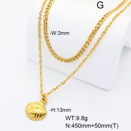 6N2005082bhva-G037  18K PVD  Stainless Steel Necklace  nostock