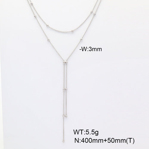 6N2005084bbov-G037  Stainless Steel Necklace  nostock
