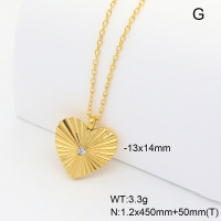6N4004379ahjb-700  18K PVD Czech Stones,Handmade Polished  Stainless Steel Necklace  nostock