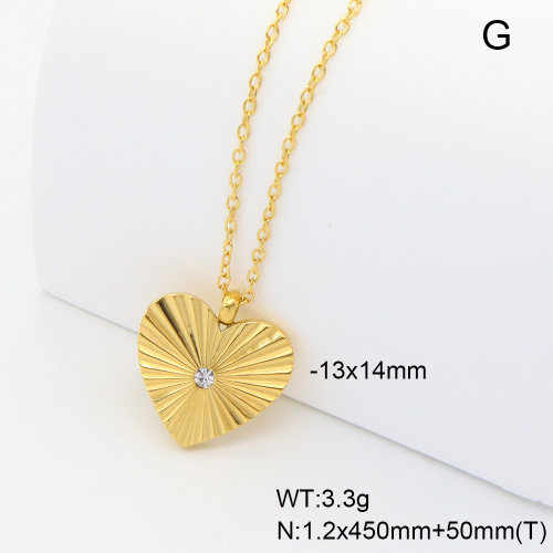 6N4004379ahjb-700  18K PVD Czech Stones,Handmade Polished  Stainless Steel Necklace  nostock