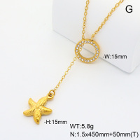 6N4004381bhva-G037  18K PVD  Stainless Steel Necklace  nostock