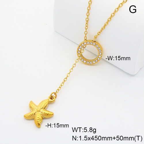 6N4004381bhva-G037  18K PVD  Stainless Steel Necklace  nostock