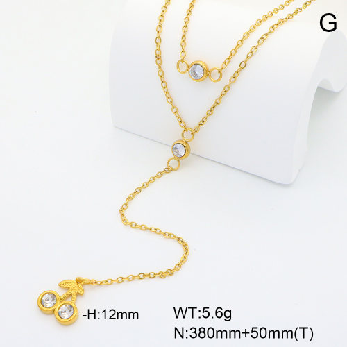 6N4004383vhha-G037  18K PVD  Stainless Steel Necklace  nostock