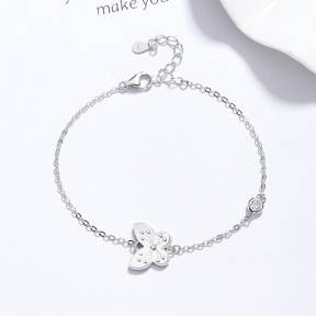 JB7943ajim-Y06  925 Silver Bracelet  WT:2.1g  L:15.5+3cm P:10.2*12.9mm  D-09-3