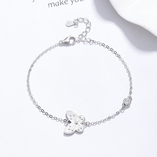 JB7943ajim-Y06  925 Silver Bracelet  WT:2.1g  L:15.5+3cm P:10.2*12.9mm  D-09-3