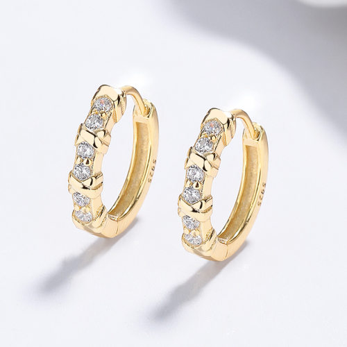 JE7890bihm-Y06  925 Silver Earrings  WT:1.45g  E:12.8mm  A-58-07