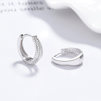 JE7915bihm-Y06  925 Silver Earrings  WT:1.56g  E:6.5*9.2mm  A-58-11