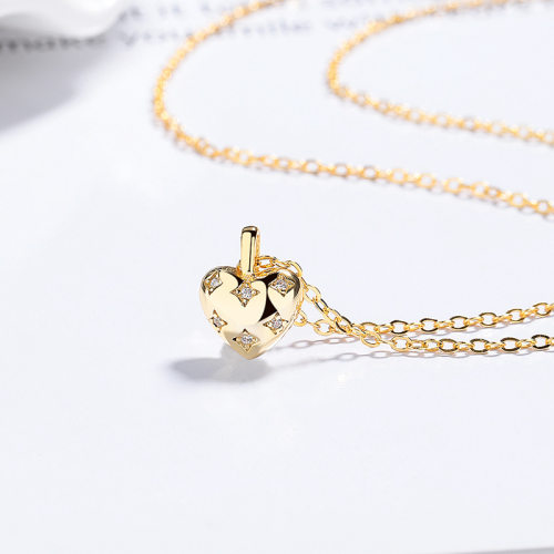 JN7923ajil-Y06  925 Silver Necklace  WT:2.09g  P:11.1*8.9mm L:40+5cm     A-88-05