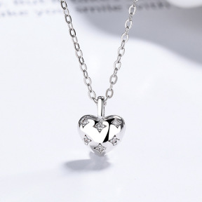 JN7924ajil-Y06  925 Silver Necklace  WT:2.09g  P:11.1*8.9mm L:40+5cm     A-88-05