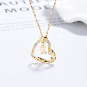 JN7925ajko-Y06  925 Silver Necklace  WT:2.74g  P:16.6*19.8mm L:45+5cm    C-03-16