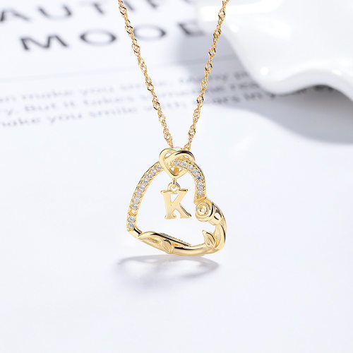 JN7925ajko-Y06  925 Silver Necklace  WT:2.74g  P:16.6*19.8mm L:45+5cm    C-03-16