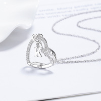 JN7926ajko-Y06  925 Silver Necklace  WT:2.74g  P:16.6*19.8mm L:45+5cm    C-03-16