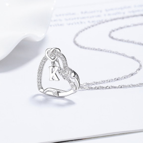 JN7926ajko-Y06  925 Silver Necklace  WT:2.74g  P:16.6*19.8mm L:45+5cm    C-03-16