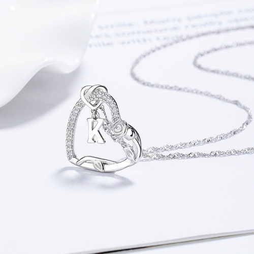 JN7926ajko-Y06  925 Silver Necklace  WT:2.74g  P:16.6*19.8mm L:45+5cm    C-03-16