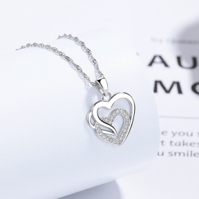 JN7928ajml-Y06  925 Silver Necklace  WT:2.64g  P:17.2*16.9mm L:45+5cm    C-10-2