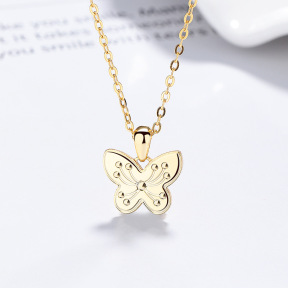 JN7931ajpo-Y06  925 Silver Necklace  WT:2.75g  P:10.2*12.9mm L:40+5cm    C-10-4