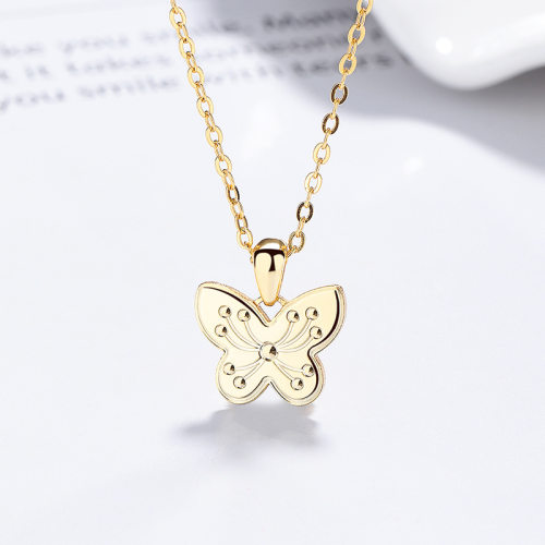 JN7931ajpo-Y06  925 Silver Necklace  WT:2.75g  P:10.2*12.9mm L:40+5cm    C-10-4