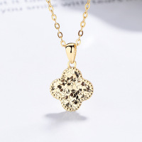 JN7933ajmo-Y06  925 Silver Necklace  WT:2.82g  P:14.5*12.4mm L:40+5cm    C-10-6