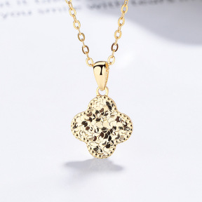 JN7933ajmo-Y06  925 Silver Necklace  WT:2.82g  P:14.5*12.4mm L:40+5cm    C-10-6
