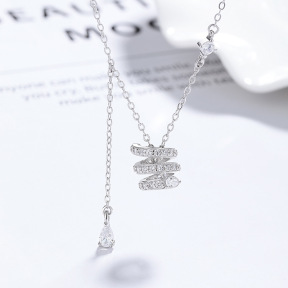 JN7935akoa-Y06  925 Silver Necklace  WT:3.52g  P:9.8*10.0mm L:40+5cm    C-01-18