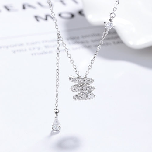 JN7935akoa-Y06  925 Silver Necklace  WT:3.52g  P:9.8*10.0mm L:40+5cm    C-01-18