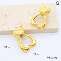 GEE002607bhia-066  316 Pin 18K PVD ,Handmade Polished  Stainless Steel Earrings  BC25010030E