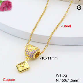 F6N408414ablb-L002  Fashion Copper Necklace