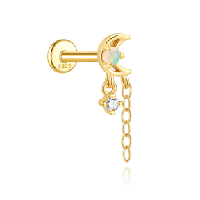 JP7980ahlv-Y30   925 Silver Body Jewelry (1pc)  WT:0.39g  13mm  60258249340C