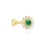 JP8034vivi-Y30   925 Silver Body Jewelry (1pc)  WT:0.66g  8mm  60258768530C