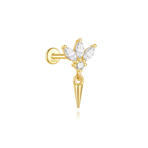 JP8048vhnn-Y30   925 Silver Body Jewelry (1pc)  WT:0.65g  15.8mm  60258018053