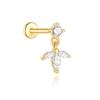 JP8050ahlv-Y30   925 Silver Body Jewelry (1pc)  WT:0.46g  7*11.5mm  60258018053