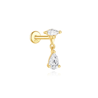 JP8051vhli-Y30   925 Silver Body Jewelry (1pc)  WT:0.42g  12mm  60258018053
