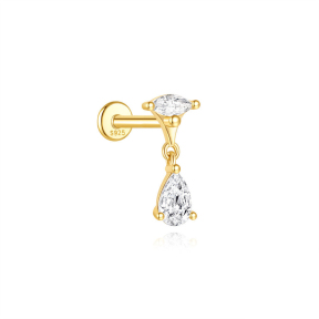 JP8051vhli-Y30   925 Silver Body Jewelry (1pc)  WT:0.42g  12mm  60258018053
