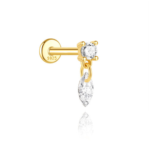 JP8052bboo-Y30   925 Silver Body Jewelry (1pc)  WT:0.4g  10mm  60258018053