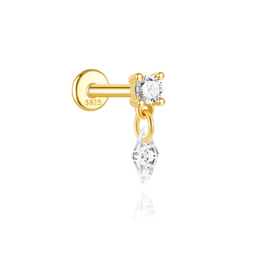 JP8053bhva-Y30   925 Silver Body Jewelry (1pc)  WT:0.37g  9.5mm  60258018053