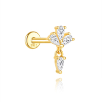 JP8056bhjl-Y30   925 Silver Body Jewelry (1pc)  WT:0.58g  6*10mm  60258018053
