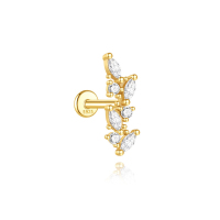 JP8060vhll-Y30   925 Silver Body Jewelry (1pc)  WT:0.76g  5*14mm  60258018053