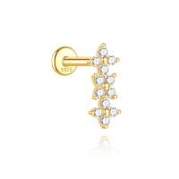 JP8063bhia-Y30   925 Silver Body Jewelry (1pc)  WT:0.58g  4.3*10.8mm  60258018053