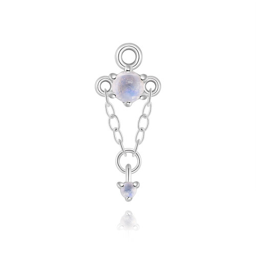 JP8074vhov-Y30   925 Silver Body Jewelry (1pc)  WT:0.26g  15.4mm  60258911660A