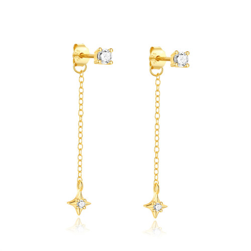 JE8132aiil-Y30  925 Silver Earrings  WT:1.18g  25*6mm  60255241365C 60255221054C
