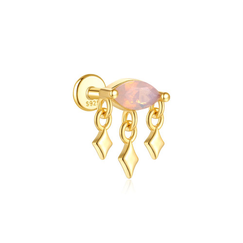 JP8077ahpv-Y30  925 Silver Body Jewelry  (1pc)  WT:0.65g  10*9mm  20250202
