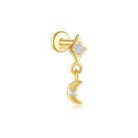 JP8078vhko-Y30  925 Silver Body Jewelry  (1pc)  WT:0.55g  4*13mm  20250202