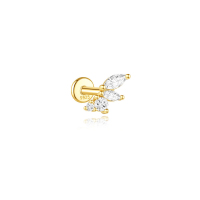 JP8088bhio-Y30  925 Silver Body Jewelry  (1pc)  WT:0.57g  8.8*3.9mm  20250202