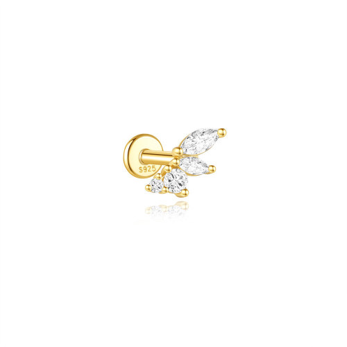 JP8088bhio-Y30  925 Silver Body Jewelry  (1pc)  WT:0.57g  8.8*3.9mm  20250202