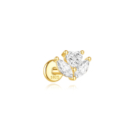 JP8089bhio-Y30  925 Silver Body Jewelry  (1pc)  WT:0.38g  6.7*5.3mm  20250202