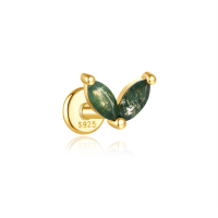 JP8095vhpk-Y30  925 Silver Body Jewelry  (1pc)  WT:0.36g  6.2*4.6mm  60253308140 60253348910 60253368470