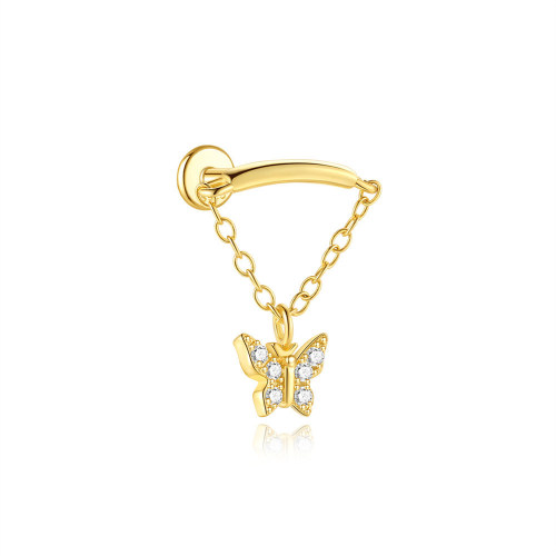 JP8114vhll-Y30  925 Silver Body Jewelry  (1pc)  WT:0.62g  11.3*15.3mm  60252418434C