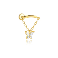 JP8115vhlk-Y30  925 Silver Body Jewelry  (1pc)  WT:0.61g  11.3*14mm  60252418434C